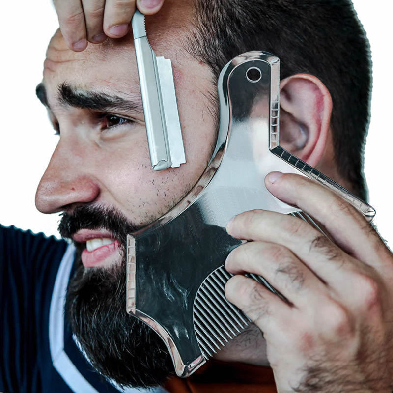 Beard Shaping & Styling Tool With Comb - Perfect Line Up & Edging