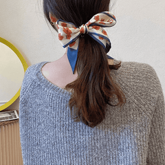 Floral Graphic Pattern Scarf Headband Long Hair Ribbon Bands