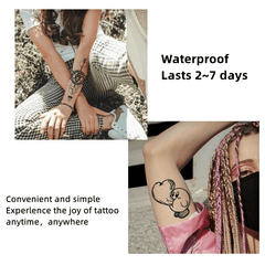 Waterproof Snake Pattern Temporary Tattoo - Bold Statement Accessory