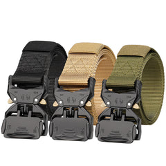 Men's Tactical Belt Heavy Duty Quick Release Buckle Nylon Canvas Rigger Belts