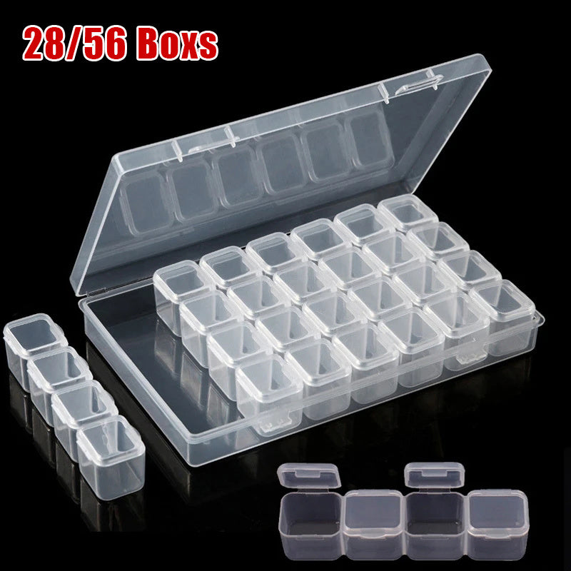 Adjustable Clear Plastic Storage Box Beads Container Organizer