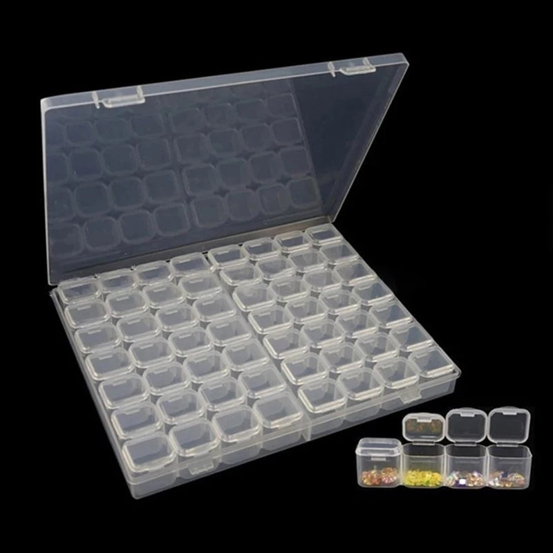 Adjustable Clear Plastic Storage Box Beads Container Organizer