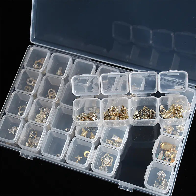 Adjustable Clear Plastic Storage Box Beads Container Organizer