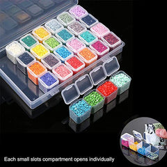 Adjustable Clear Plastic Storage Box Beads Container Organizer