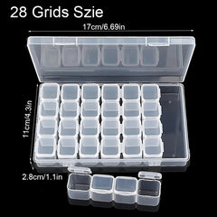 Adjustable Clear Plastic Storage Box Beads Container Organizer