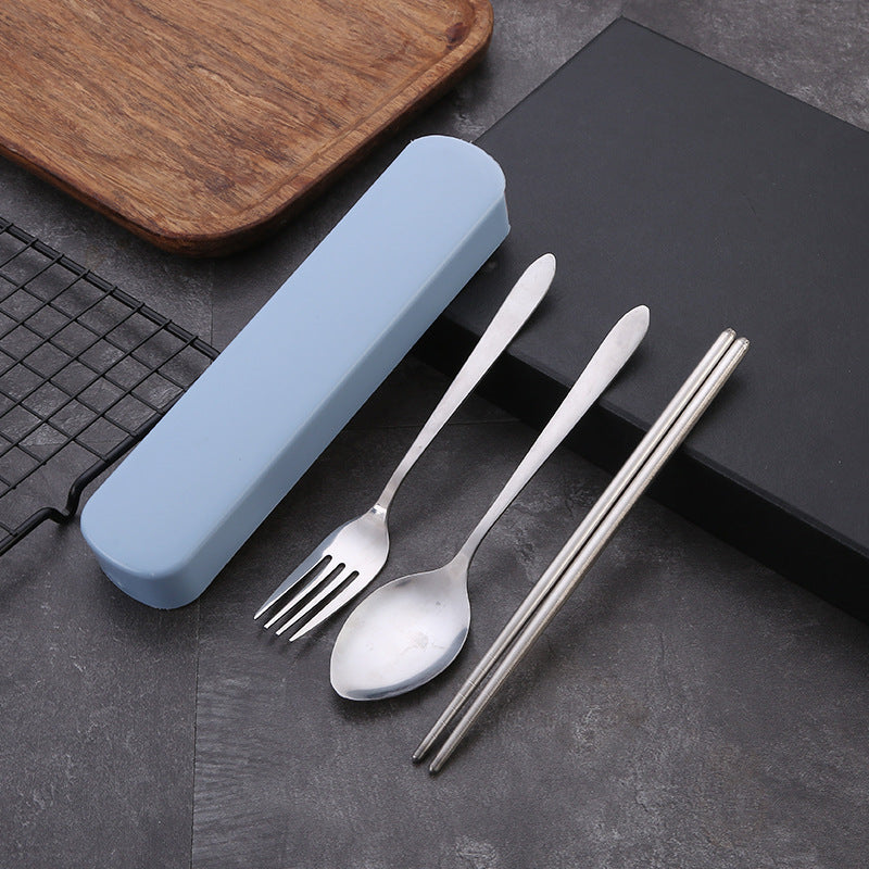 3pcs Portable Cutlery Set with Box - On-the-Go Utensils