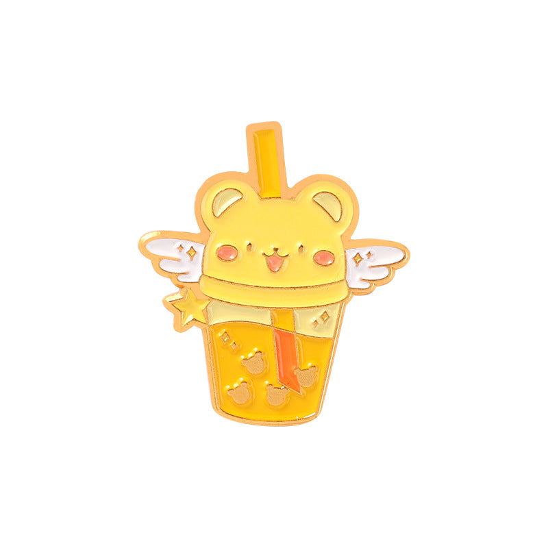 Rabbit Flavor Pearl Milk Tea Brooch