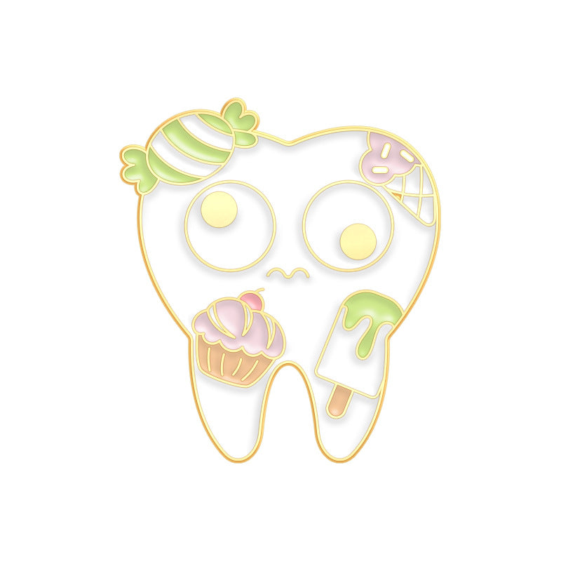 Love Teeth Funny Brooch For Men Pins