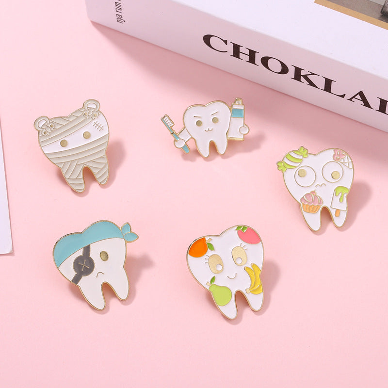 Love Teeth Funny Brooch For Men Pins