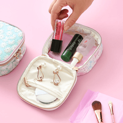 Small Capacity Makeup Bag Travel Toiletry Electronics Storage Zipper