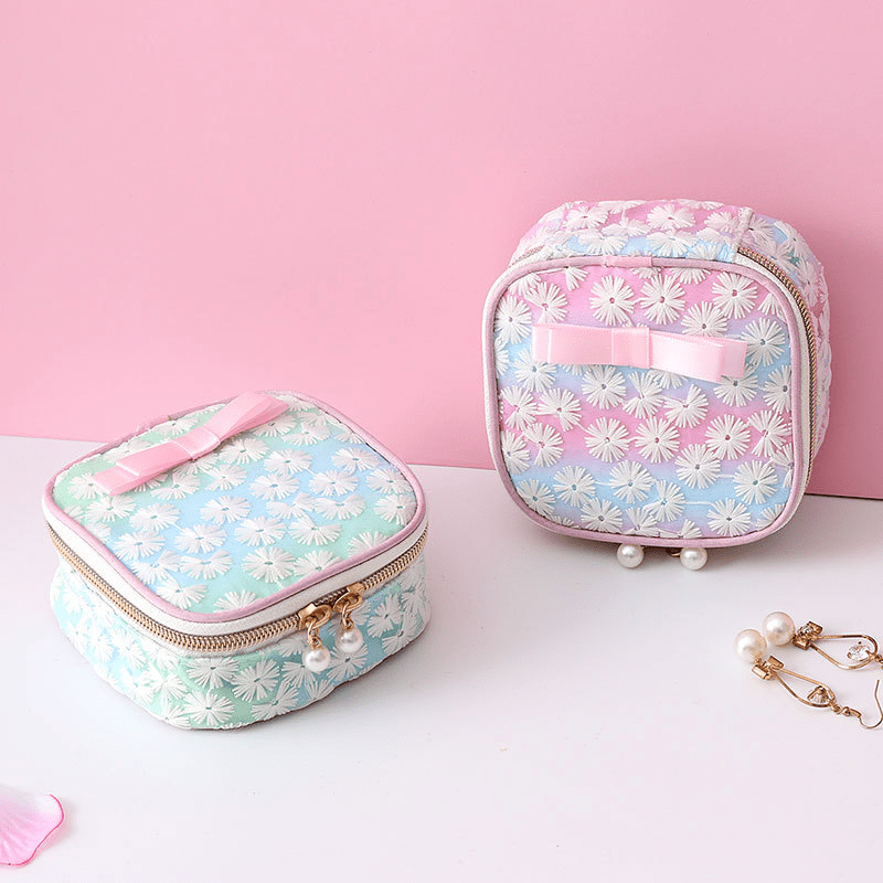 Small Capacity Makeup Bag Travel Toiletry Electronics Storage Zipper