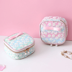 Small Capacity Makeup Bag Travel Toiletry Electronics Storage Zipper