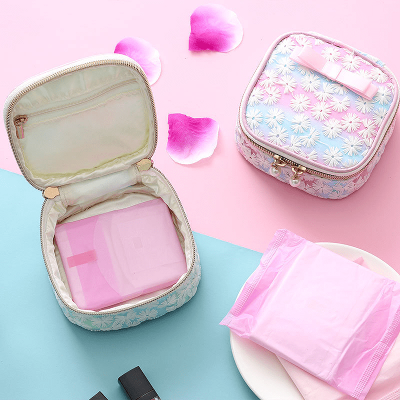 Small Capacity Makeup Bag Travel Toiletry Electronics Storage Zipper