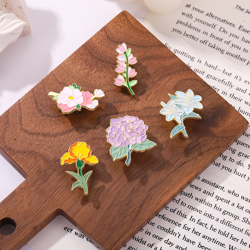 Lily Violet Flower Brooch For Men