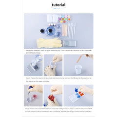 DIY Crystal Drop Glue Mold Silicone Necklace Kit