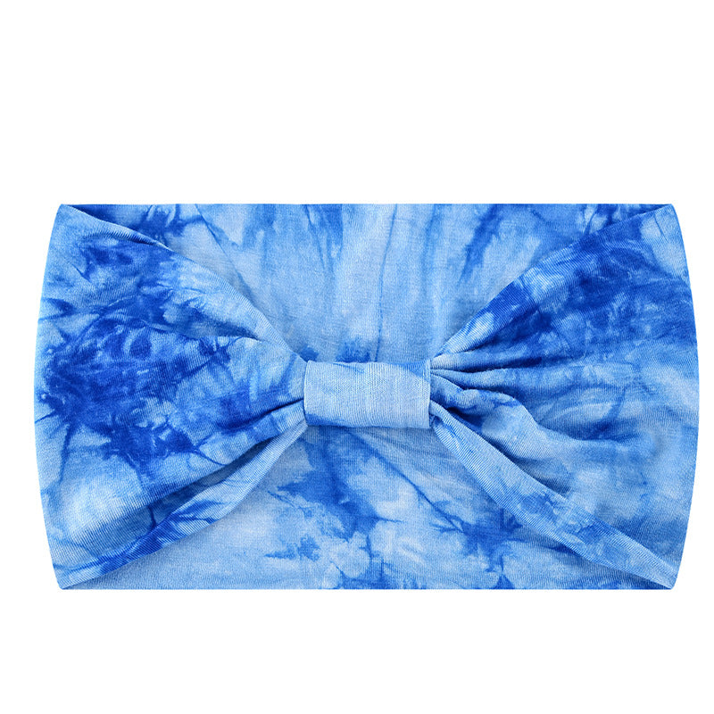 Tie Dye Headband Elastic Sweatband Turban Hair Accessories