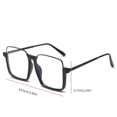 Gradient Clear Lens Glasses Y2K Anti Light Square Frame Glasses
