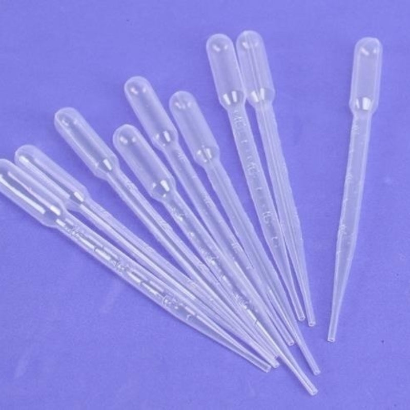 100PCS Plastic Test Tubes Graduated Pipettes 1ML 3ML