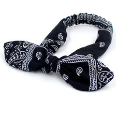 Bohemian Soft Solid Print Headbands Vintage Cross Knot Elastic Hairbands
