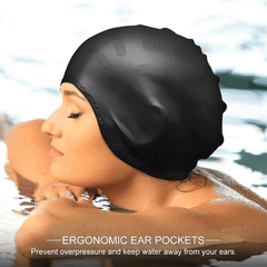 Waterproof Swimming Cap for Men and Women High Elasticity Ears Protection