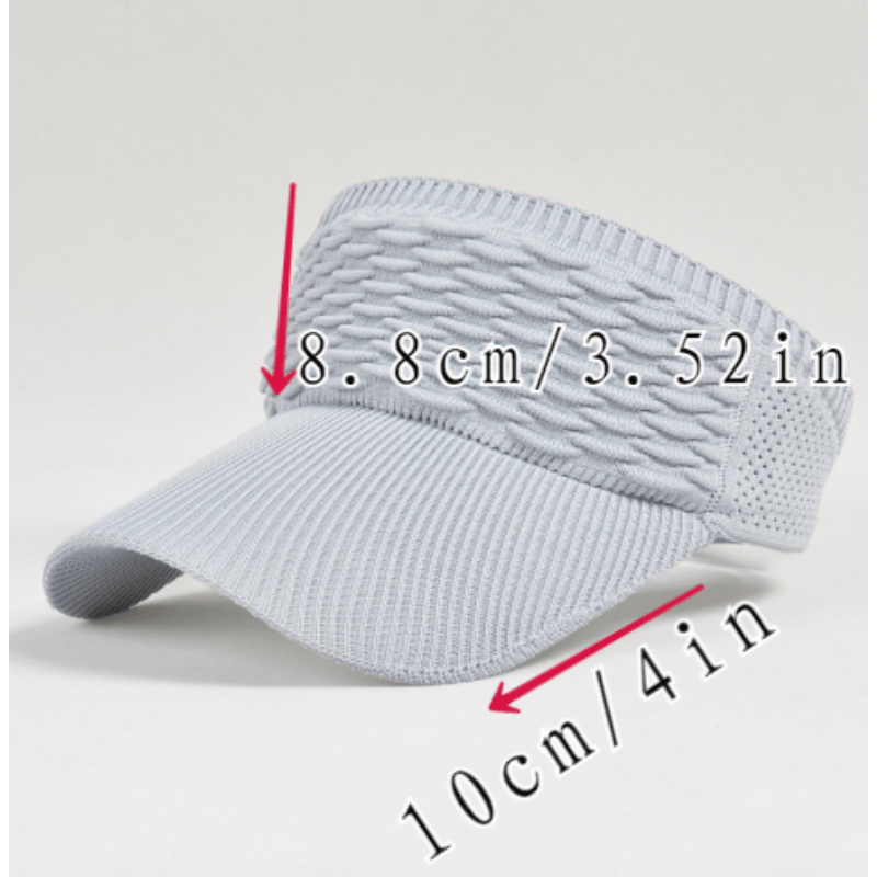 Knitted Wide Brim Sun Visor Hat UV Protection