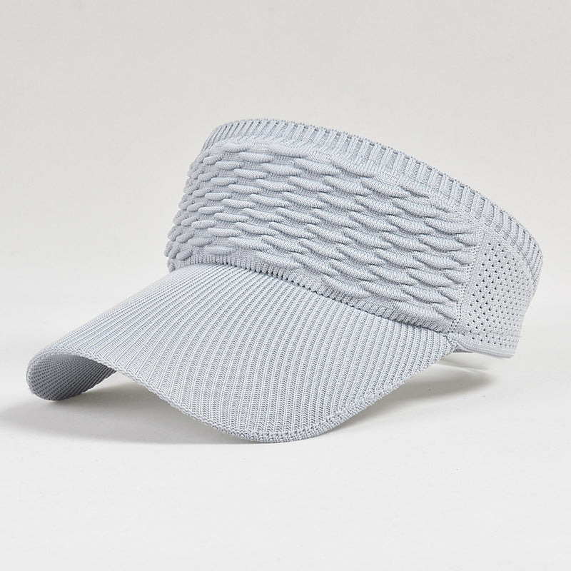 Knitted Wide Brim Sun Visor Hat UV Protection
