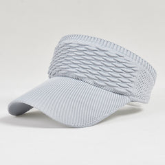 Knitted Wide Brim Sun Visor Hat UV Protection