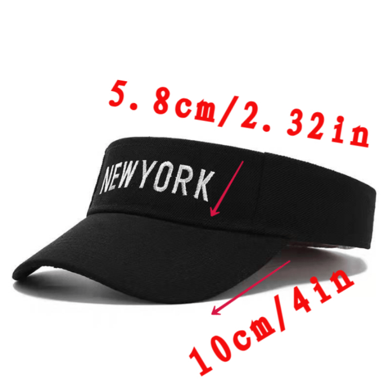 YORK Embroidery Sun Visor UV Protection Breathable Cap