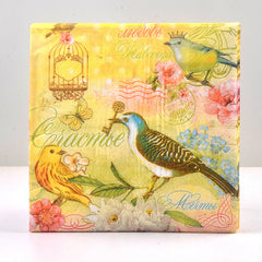 20pcs Bird Finch Colorful Printing Napkin Wedding Party Placemat