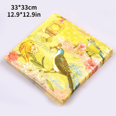 20pcs Bird Finch Colorful Printing Napkin Wedding Party Placemat