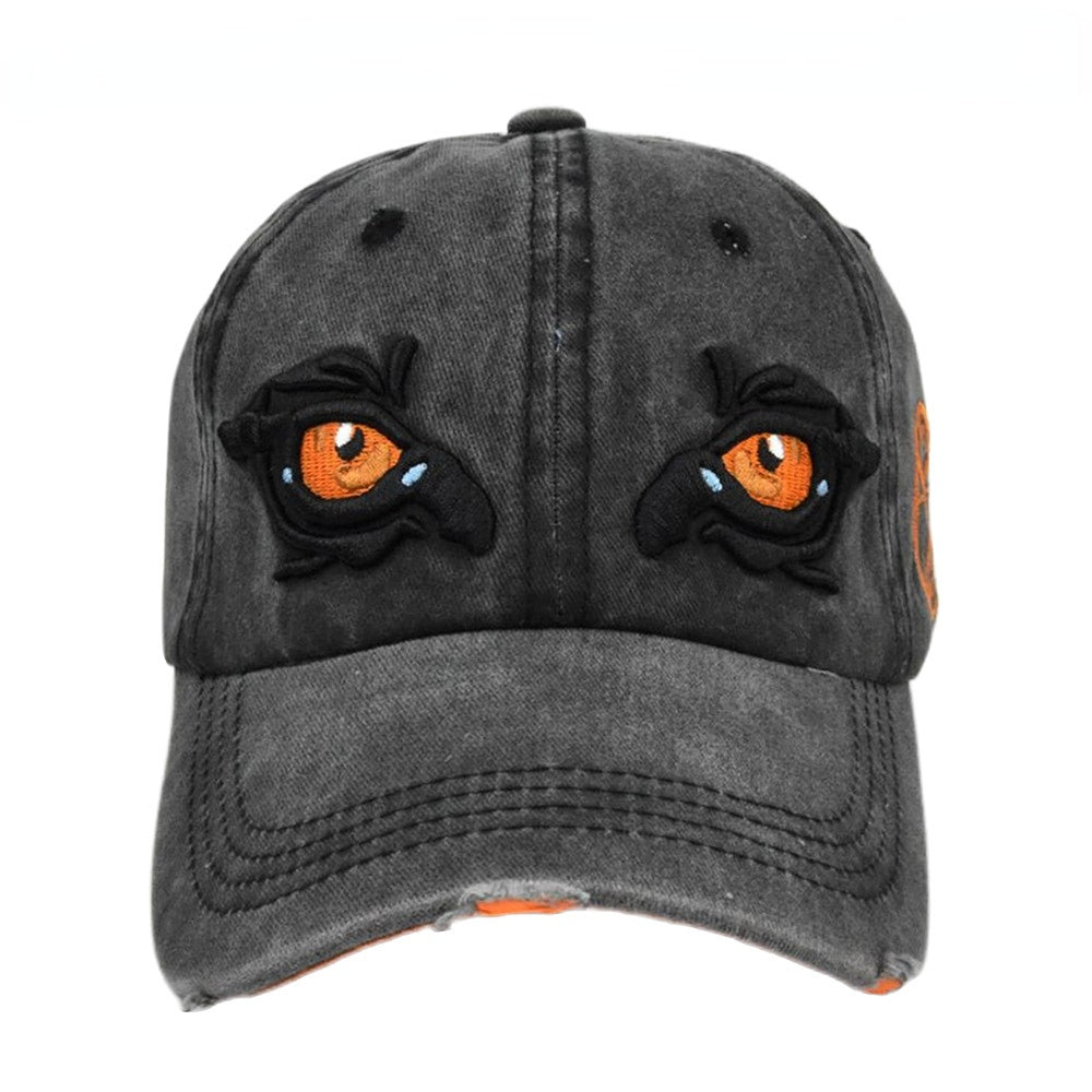 Eagle Eye Embroidery Baseball Cap Distressed Cotton Dad Hats