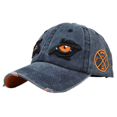 Eagle Eye Embroidery Baseball Cap Distressed Cotton Dad Hats