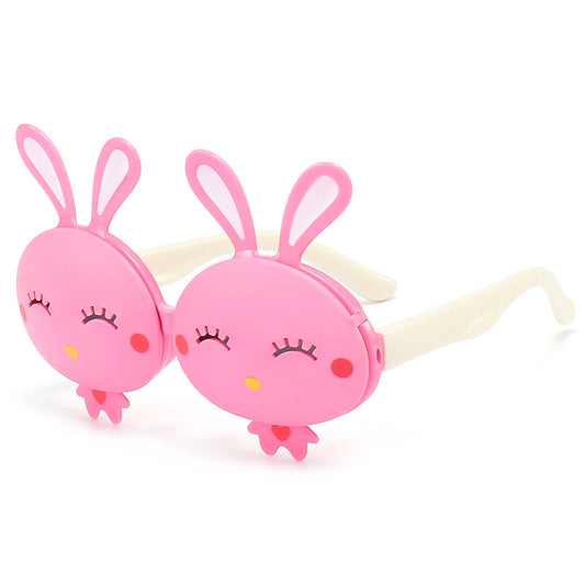 Girls Clamshell Rabbit Baby Cartoon Sunglasses UV Sunglasses