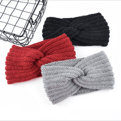 Ribbed Knit Head Wrap Hairband for Women