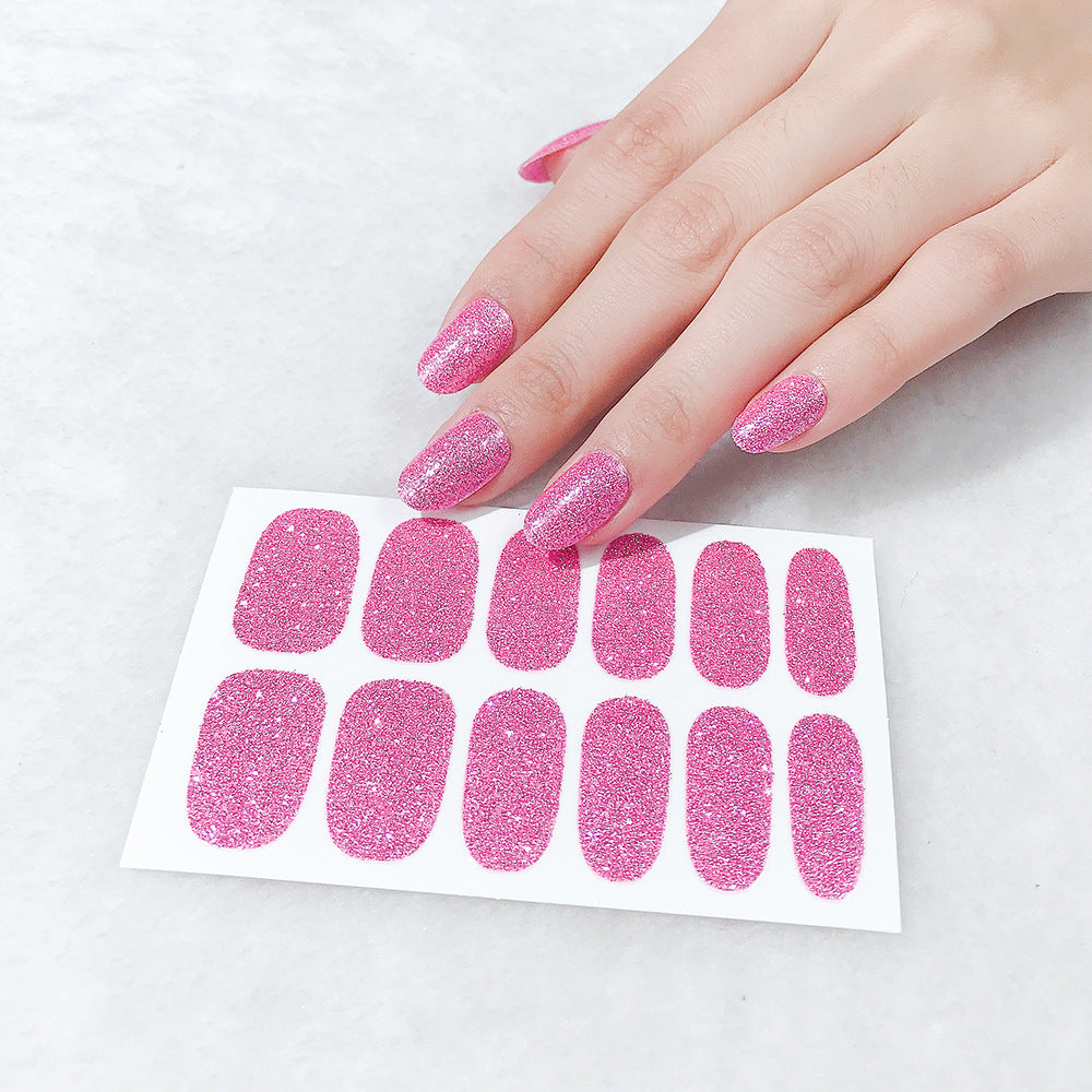 Glitter Nail Stickers Full Coverage Shine for DIY Nail Art
