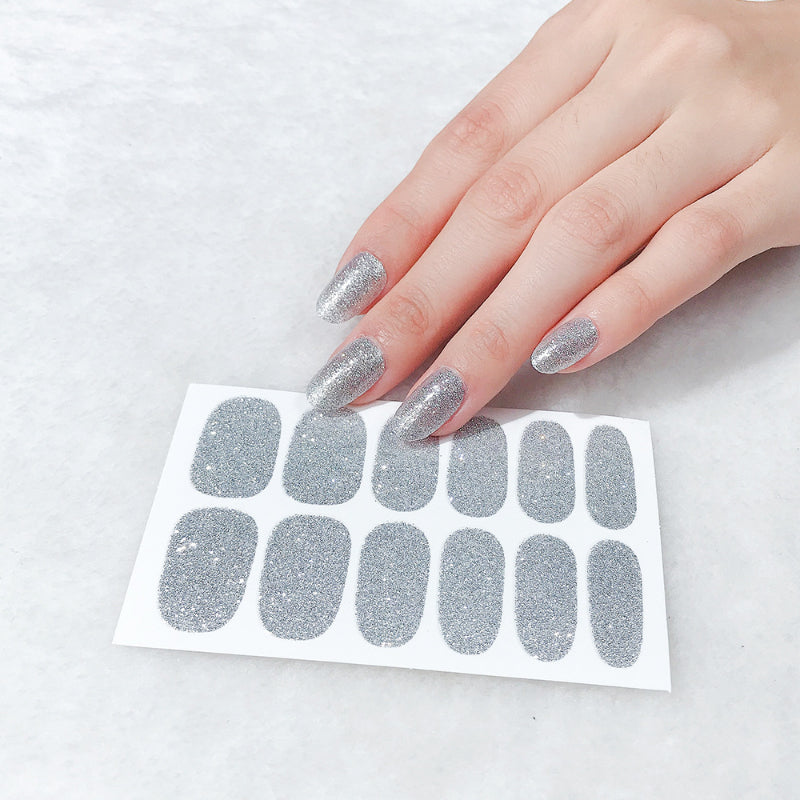 Glitter Nail Stickers Full Coverage Shine for DIY Nail Art