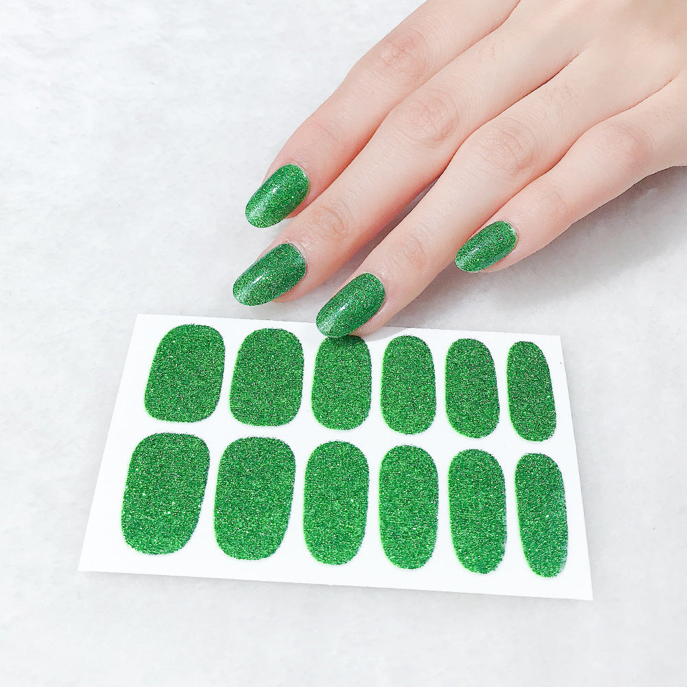 Glitter Nail Stickers Full Coverage Shine for DIY Nail Art