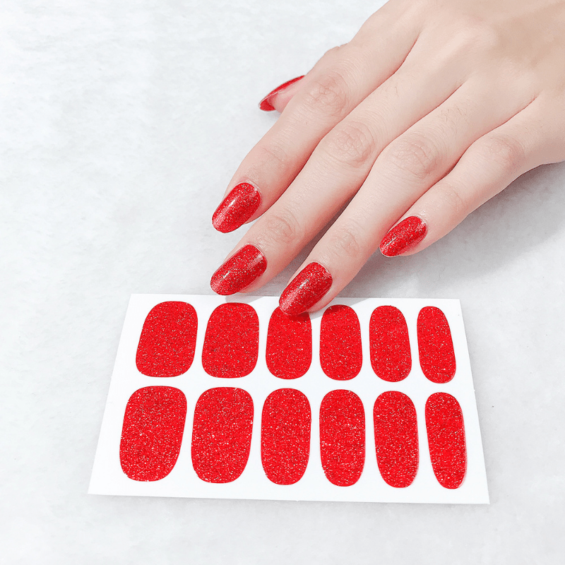 Glitter Nail Stickers Full Coverage Shine for DIY Nail Art