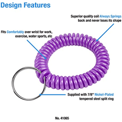 Coli Wire Bracelet Keychain Hair Tie Key Ring Purse Bag Charm Earphone Accessory