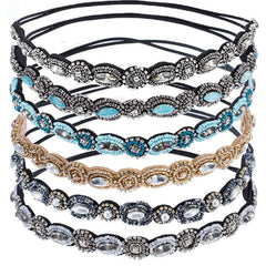 Beaded Bridal Headband Rhinestone Hair Accessories Vintage Party Headdress