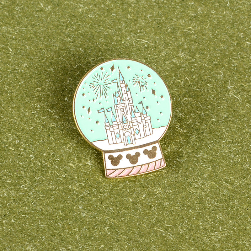 Crystal Ball Castle Brooch