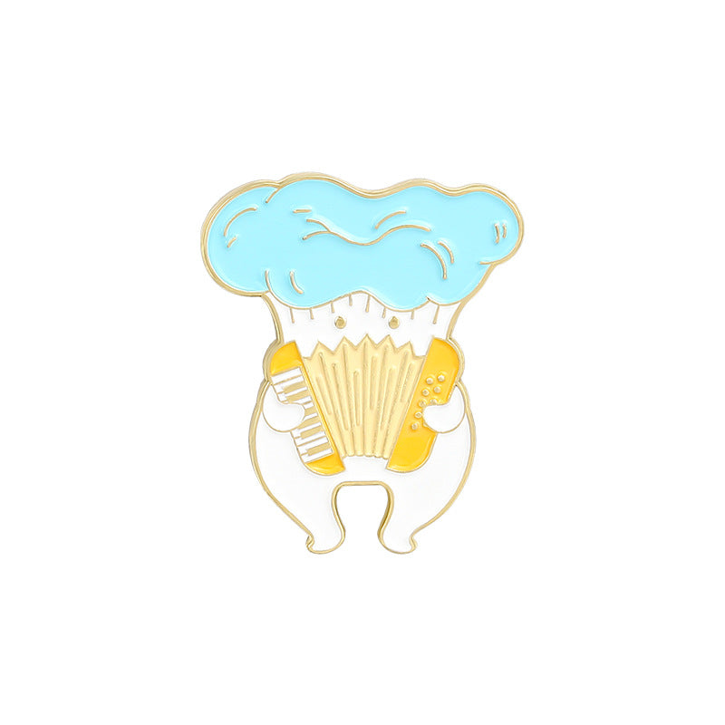 Mushroom Instrument Brooch - Creative Pins for Men