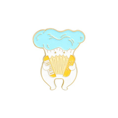 Mushroom Instrument Brooch - Creative Pins for Men