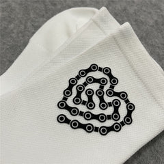 Compression Breathable Sports Socks for Cycling Heart Chain Pattern