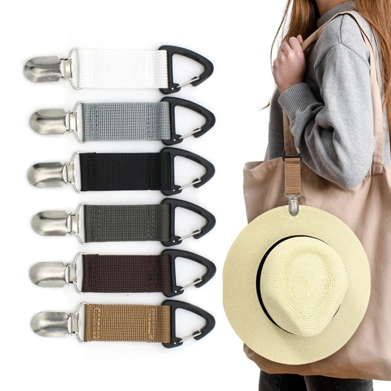 1pc Hat Shawl Clips Travel Gear Hanging Clip For Tote Bag