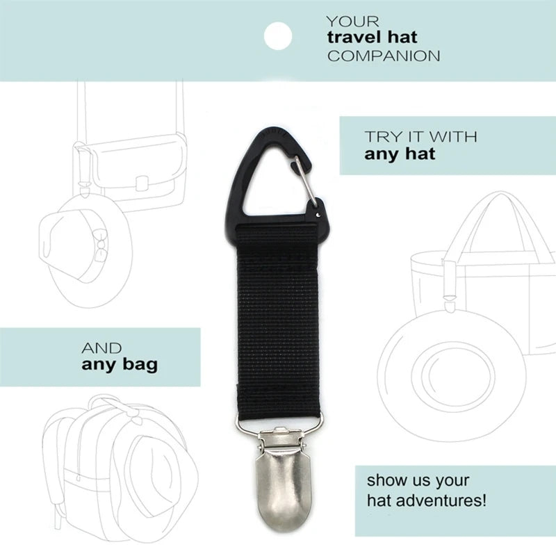 1pc Hat Shawl Clips Travel Gear Hanging Clip For Tote Bag