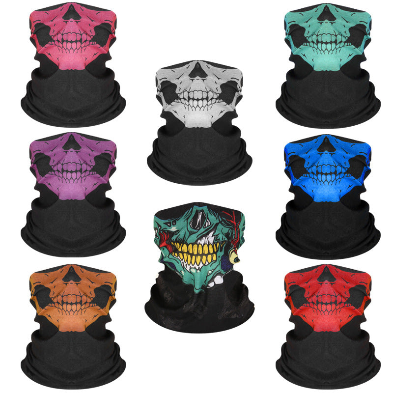Skull Bike Motorcycle Helmet Neck Face Mask Paintball Ski Sport Headband