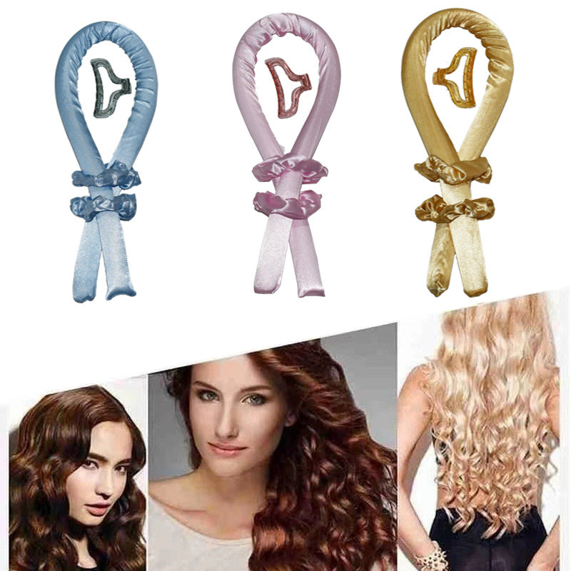 Heatless Curling Rod Headband + Rollers for Long Hair