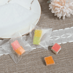 100pcs Christmas Candy Bags Self Sealing Cellophane with Polka Dot Pattern