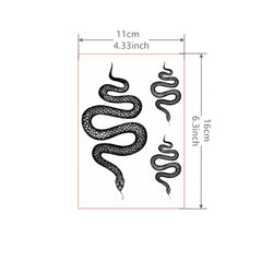 Realistic Snake Pattern Hand Tattoo Sticker Waterproof